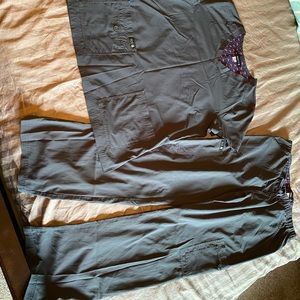 Koi Basics | TWO Scrub Sets | Size: Medium | Gray